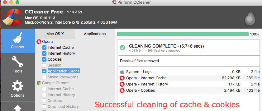 ccleaner for mac yosemite